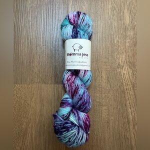 Momma Jess Knits Yarn in Aqua, Purple & Berry
